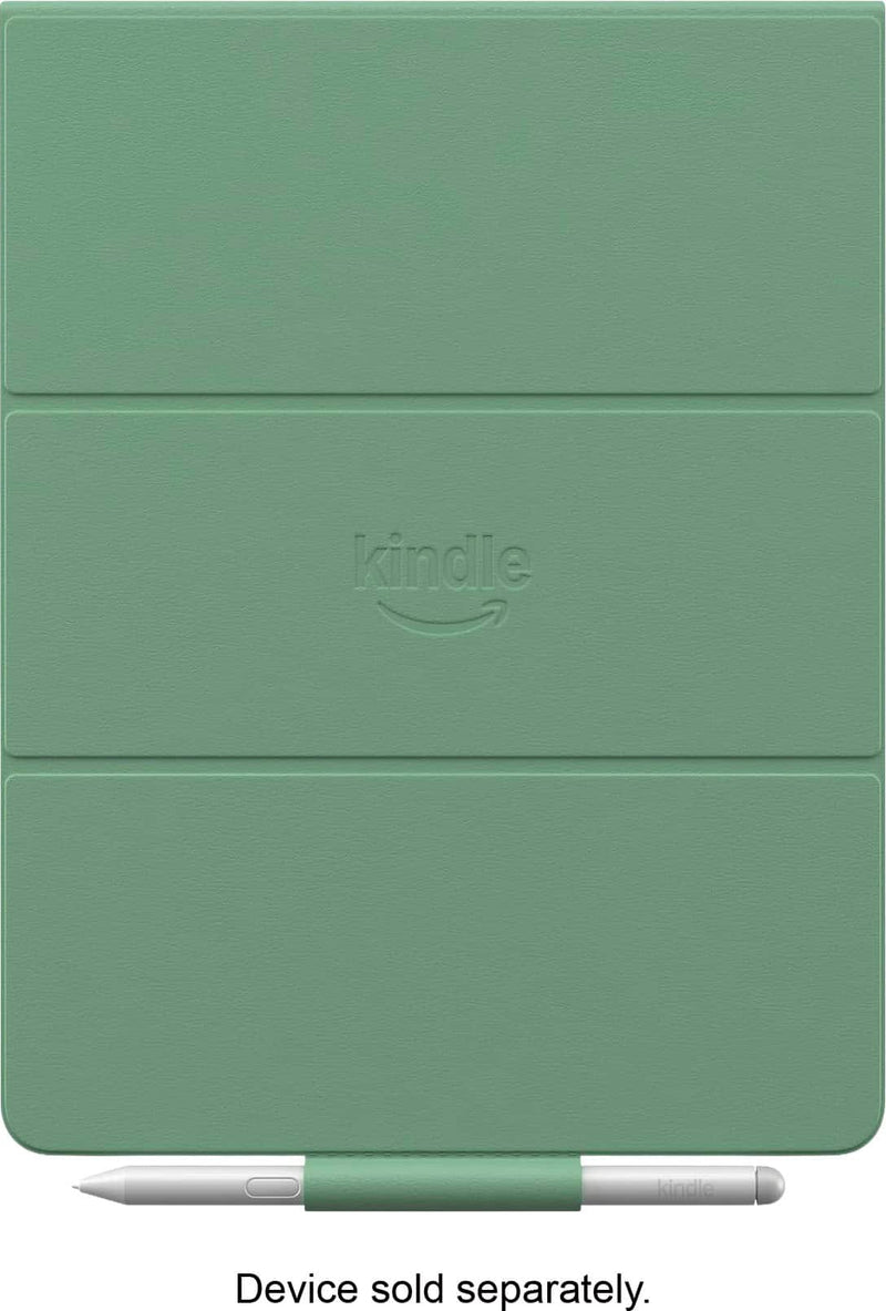 Amazon - Kindle Scribe Folio Cover with Magnetic Attach Designed with Sustainablility in Mind - Plant-Based Leather - Matcha