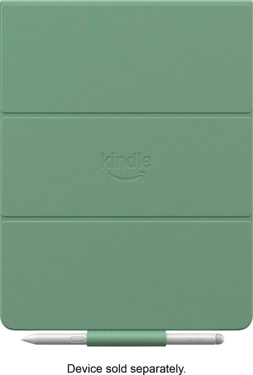 Amazon - Kindle Scribe Folio Cover with Magnetic Attach Designed with Sustainablility in Mind - Plant-Based Leather - Matcha