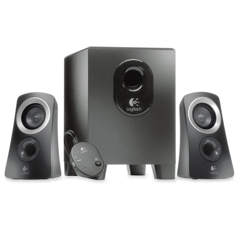 Logitech - Z313 2.1-Channel Speaker System (3-Piece) for PC - Black/Silver