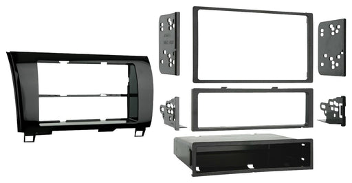 Metra - Dash Kit for Select 2007-2022 Toyota Tundra Sequoia DIN DDIN - High Gloss Black