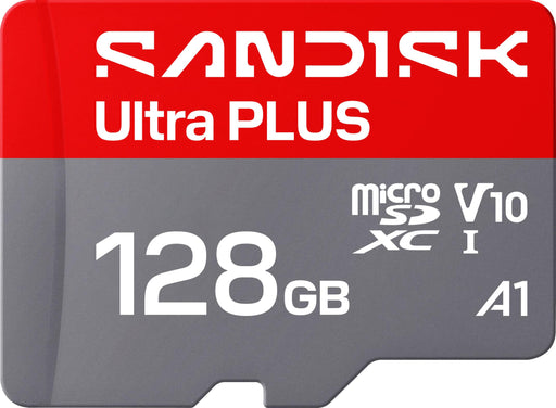SanDisk - 128GB Ultra PLUS microSD UHS-I Memory Card Read Speeds up to 200MB/s