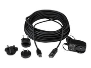 StarTech.com 15m USB 2.0 Active Extension Cable - M/F - 15 meter USB 2.0 Repeater Cable Cord - USB A Male to USB A Female - 15 m Black (USB2AAEXT15M) - USB extension cable - USB to USB - 49 ft