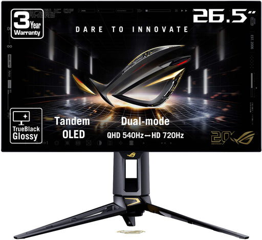 ASUS - ROG Swift 27" Dual Mode (2K 540Hz HD 720Hz) OLED 0.02ms Gaming Monitor with FreeSync Premium Pro and HDR - 20th Edition