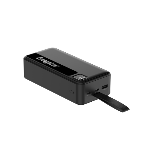 Energizer - MAX 30000mAh 15W USB-C 3-Port Universal Portable Battery Charger/Power Bank w/ LCD screen for Smartphones  Accessories - Black