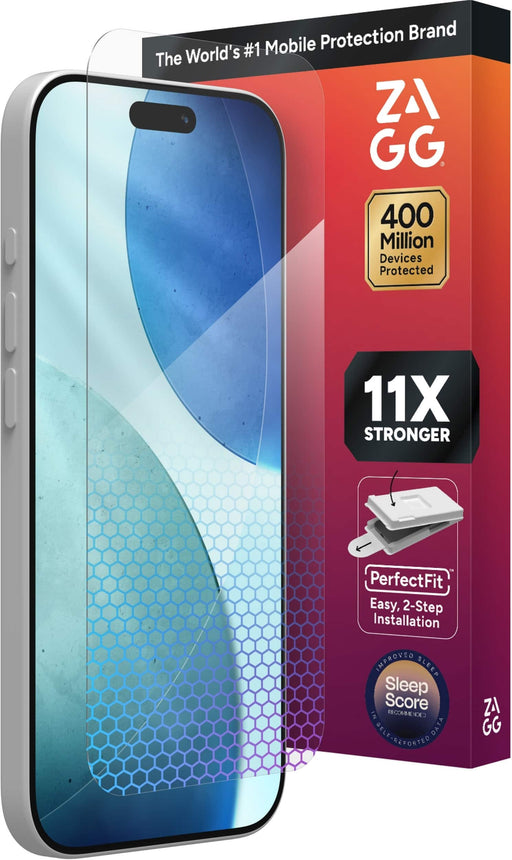 ZAGG - XTR 5 Blue Light Glass Screen Protector for Apple iPhone 17 - Clear