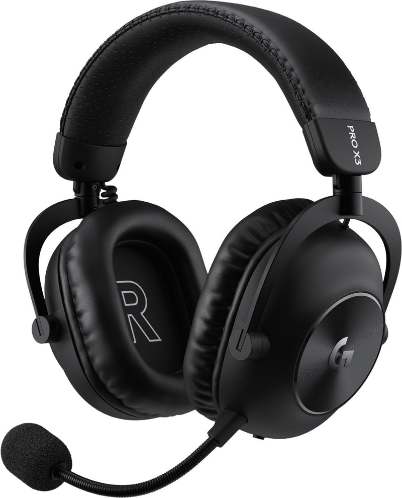 Logitech - G PRO X3 LIGHTSPEED Wireless Gaming Headset with Bluetooth/USB/3.5 mm Aux for PC PS5 PS4 - Black