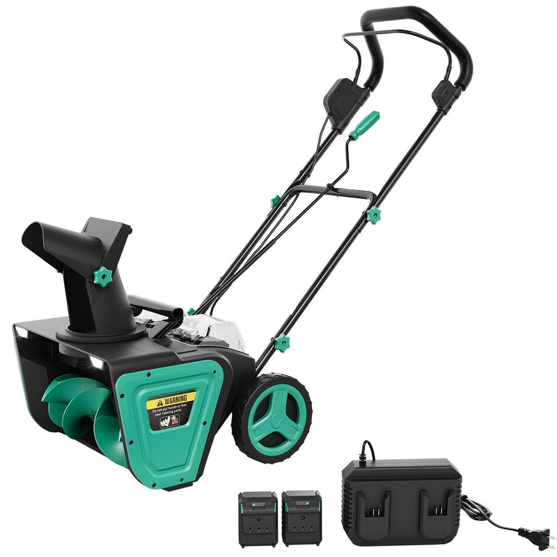 Garvee Electric Snow Blower 20 Inch 40V 4.0Ah Battery Powered Snow Plowing Motor 25 Feet Throw