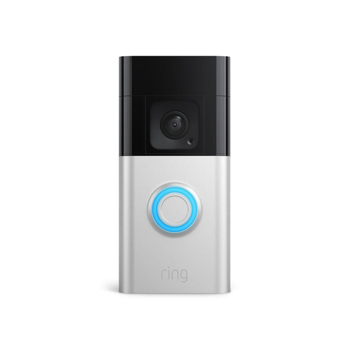 Ring - Battery Doorbell Plus Smart Wifi Video Doorbell  Battery Operated with Head-to-Toe View - Satin Nickel