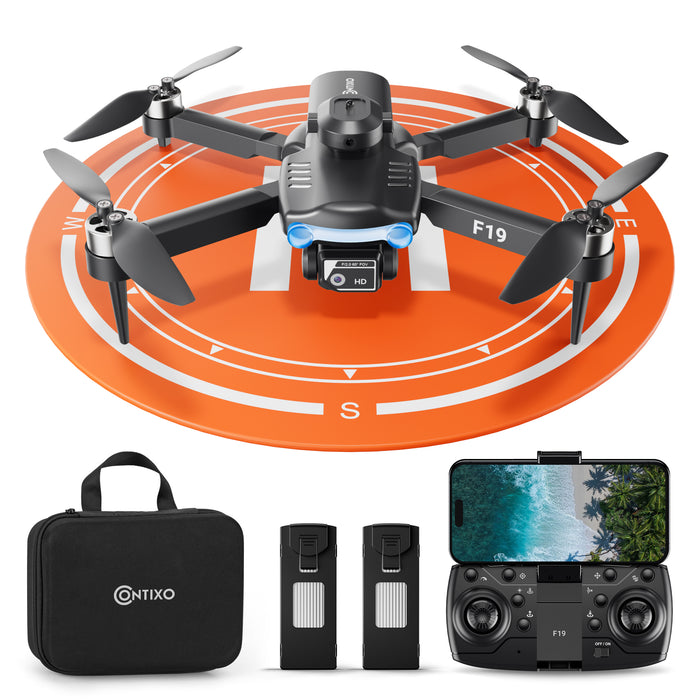 Contixo - F19 Brushless Motor GPS Drone with Remote Controller - Silver