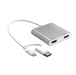 j5create - USB-C to Dual HDMI Multi-Monitor Adapter - Silver