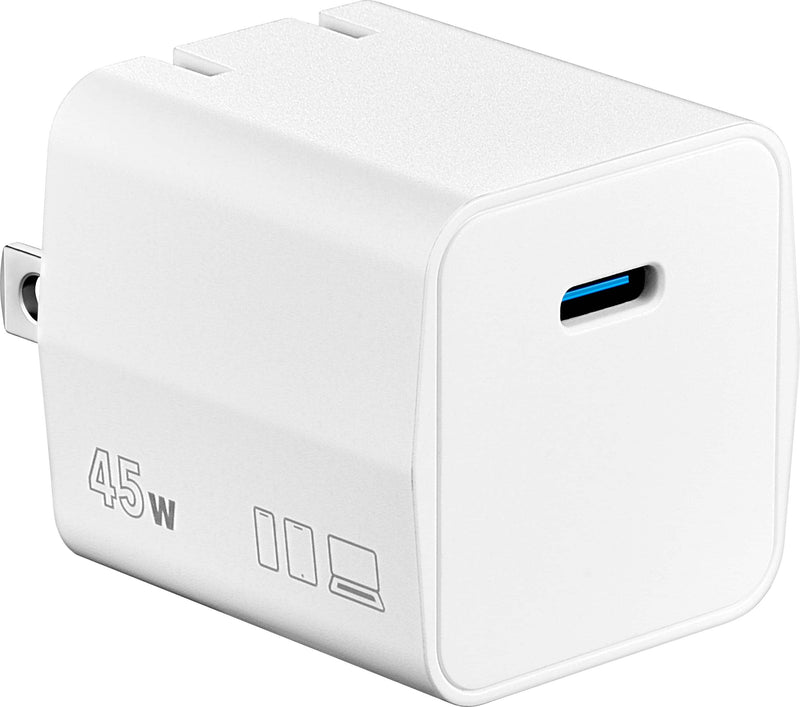 Insignia - 45W USB-C Wall Charger for MacBook Pro iPad iPhone Apple Watch Samsung Smartphones  More - White