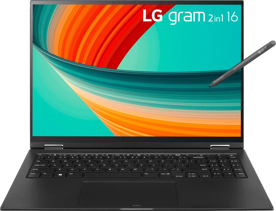 LG gram 16 2in1 Laptop - Intel Evo 13th Gen Intel Core Processor i7 with 32GB RAM - 1TB NVMe SSD - Black - Black