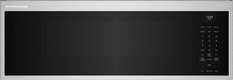KitchenAid - 1.1 Cu. Ft. Low Profile Over-the-Range Smart Microwave with Sensor Cooking and Dual Fan Ventilation - Stainless Steel Fingerprint Resistant