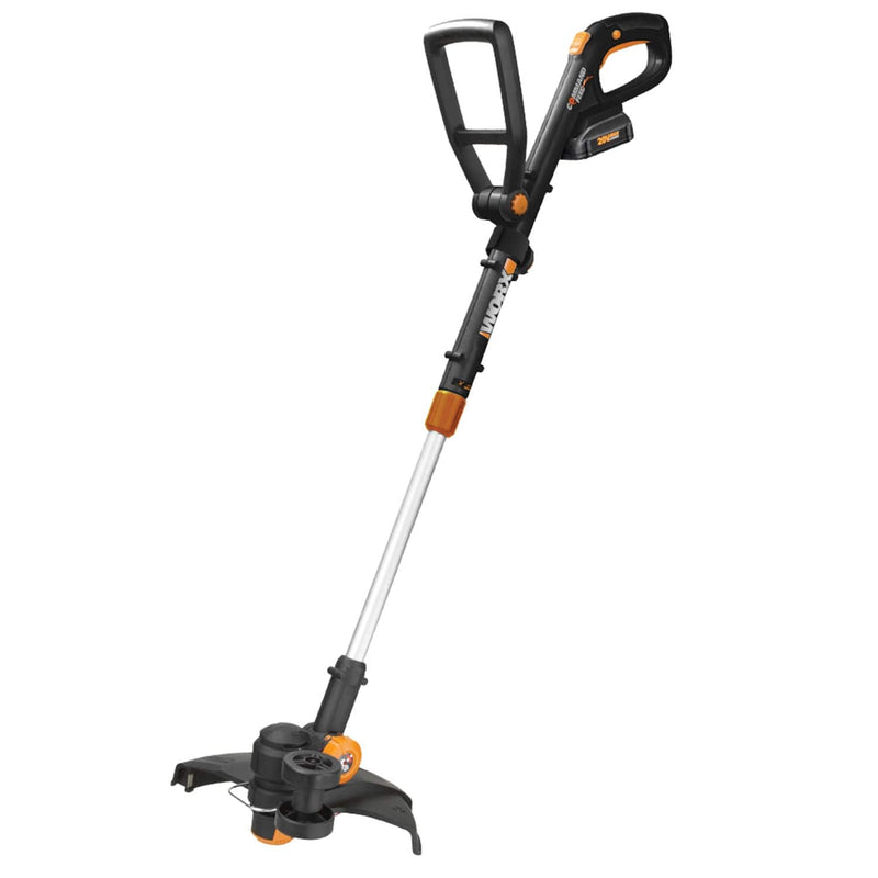 WORX - 20V 12" Cordless Straight Shaft Grass Trimmer (1 x 2.0 Ah Battery and 1 x Charger) - Black