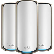 NETGEAR - Orbi 970 Series BE27000 Quad-Band Mesh Wi-Fi 7 System (3-pack) - White