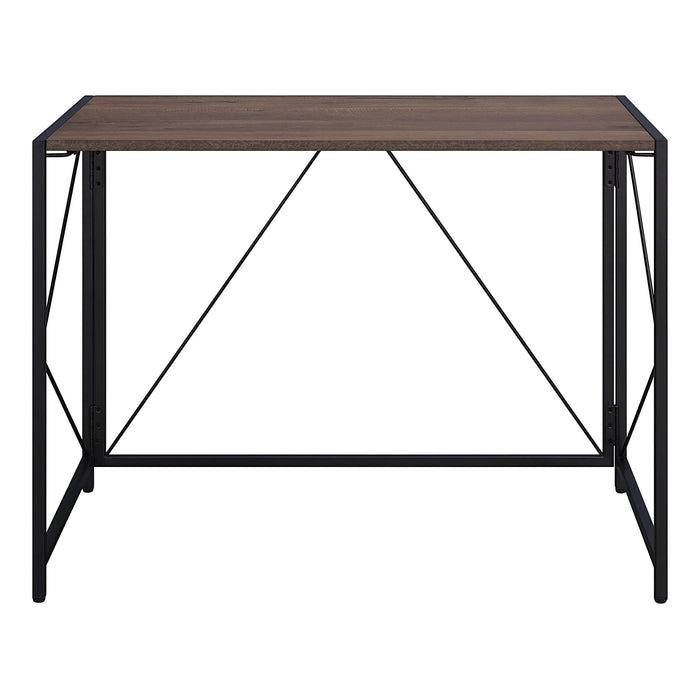 OSP Home Furnishings - Ravel Tool-less Folding Desk - Grey Oak/Black