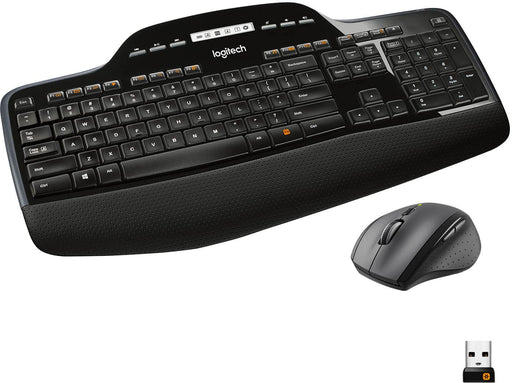 Logitech - MK710 Full-size Ergonomic Wireless Membrane Keyboard and Mouse Bundle for PC with 3-Year Battery Life - Black