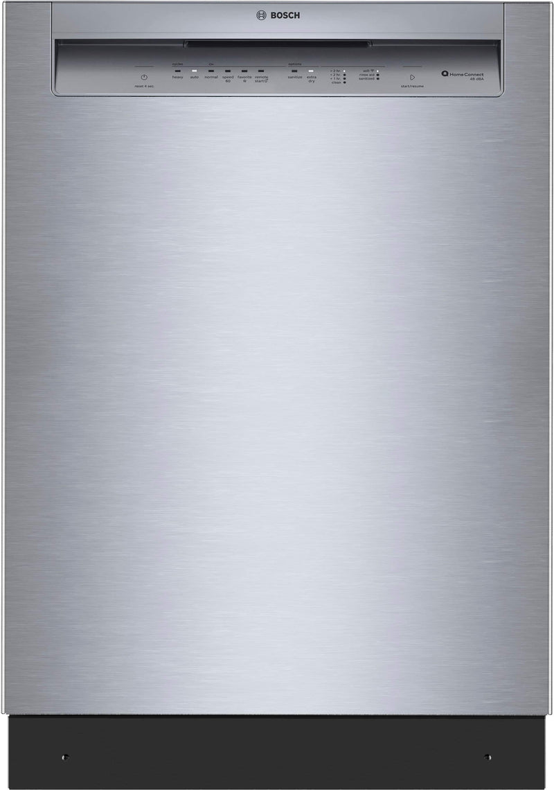 Bosch - 300 Series 24" Front Control Smart Built-In Tub Dishwasher with 3rd Rack and PrecisionWash 48 dBA - Stainless Steel