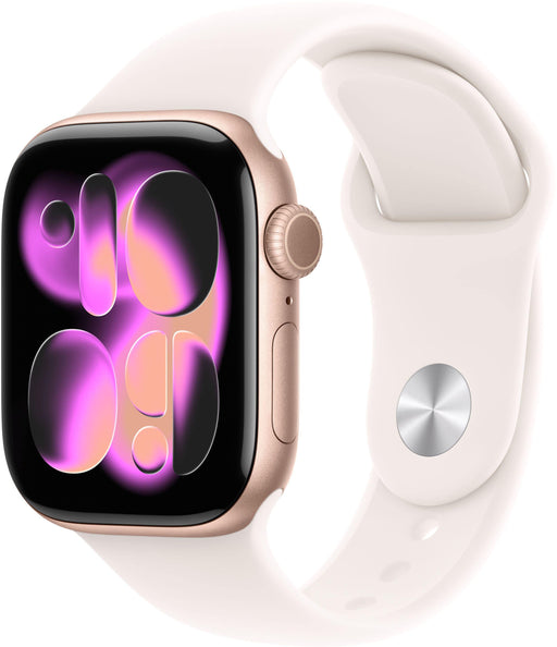 Apple Watch Series 11 (GPS+Cellular) 42mm Aluminum Case with Light Blush Sport Band - S/M - Rose Gold - (2025)