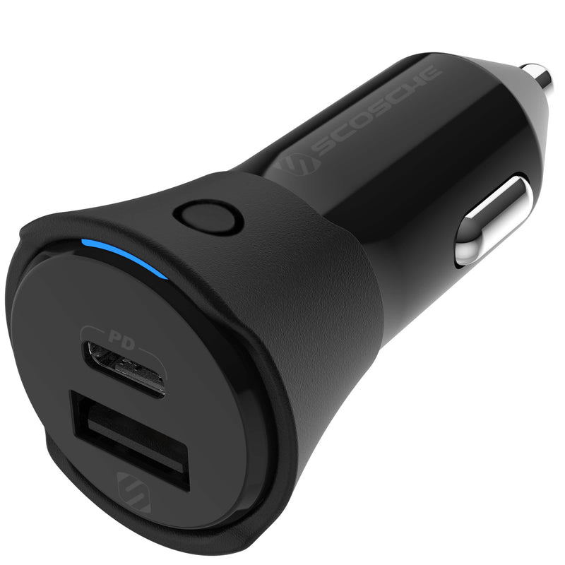 Scosche - FOUND IT - 32W USB-C/ USB-A Charger  Find My Device compatible with Apple  Android - Black