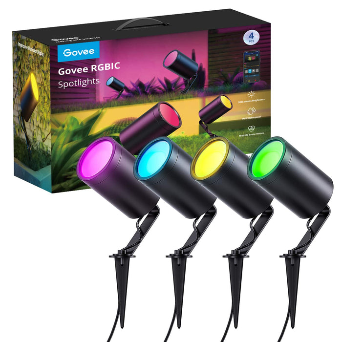 Govee - Solar Panel Spotlights 4 Packs - Multi