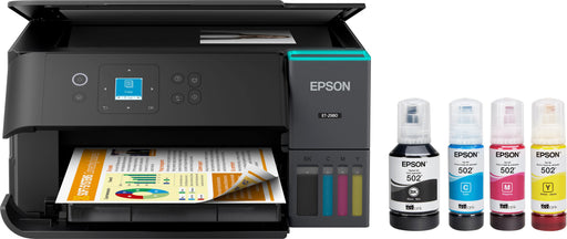 Epson - EcoTank ET-2980 Wireless All-in-One Color Supertank Inkjet Printer - Black