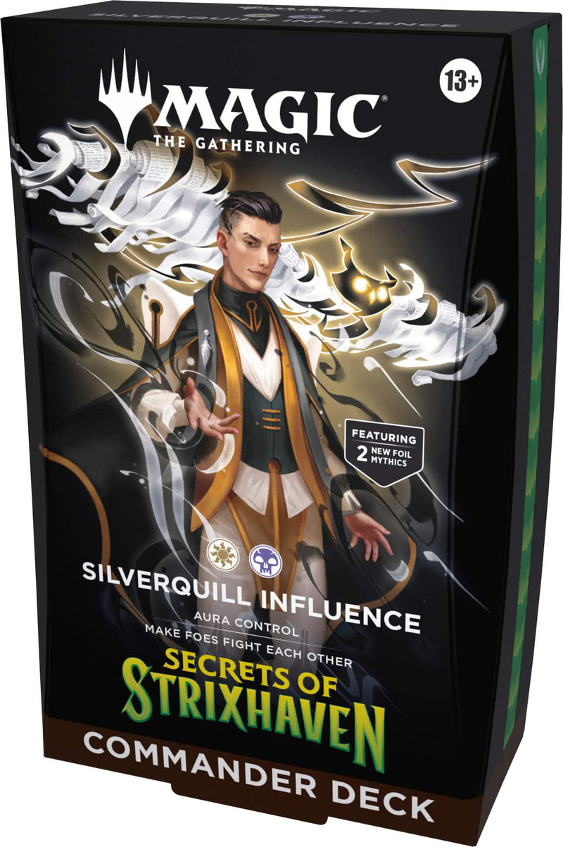 Wizards of The Coast - Magic The Gathering Secrets of Strixhaven Commander Deck - Silverquill Influence