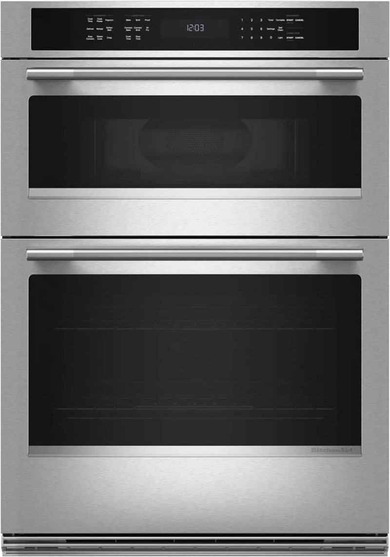 KitchenAid - 30" Built-In Electric Convection Combination Wall Oven with Microwave and Air Fry Mode - Stainless Steel