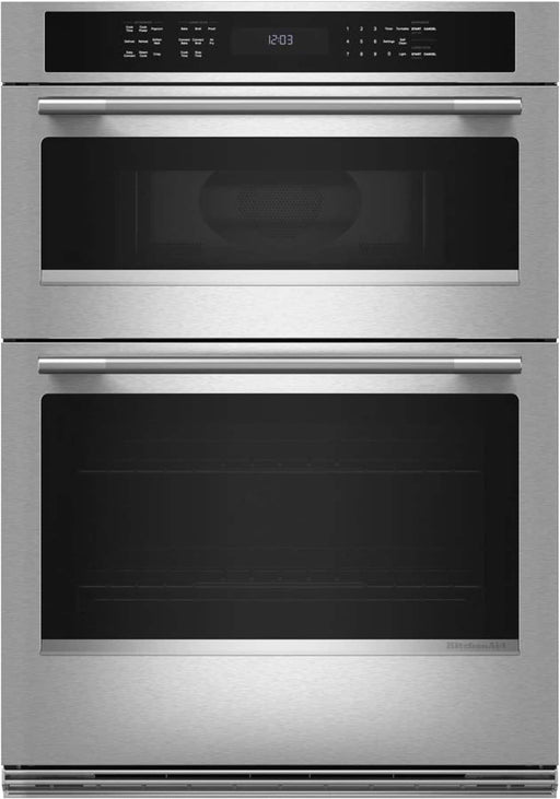 KitchenAid - 30" Built-In Electric Convection Combination Wall Oven with Microwave and Air Fry Mode - Stainless Steel