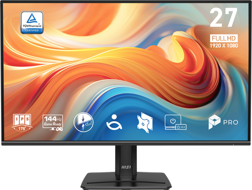 MSI - PRO MP272 E14C 27" IPS LCD FHD 144Hz 1ms FreeSync Business Monitor HDR ready with Built-in Speakers (USB-C HDMI) - Black