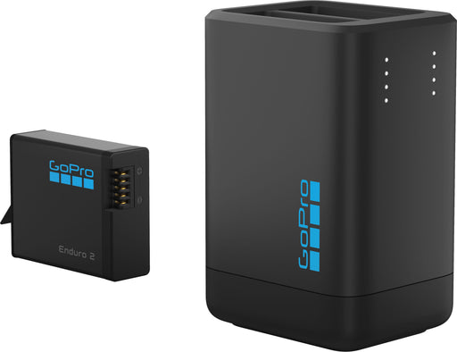GoPro - Dual Battery Charger + Enduro 2 Battery (Mission 1 Series + HERO13 Black) - Black