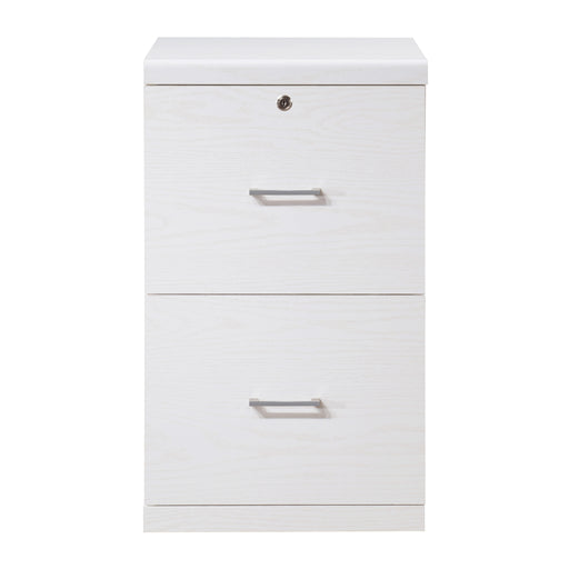 OSP Home Furnishings - Alpine 2-Drawer Vertical File with Lockdowel Fastening System - White