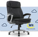 Serta - Fairbanks Bonded Leather Big and Tall Executive Office Chair - Black