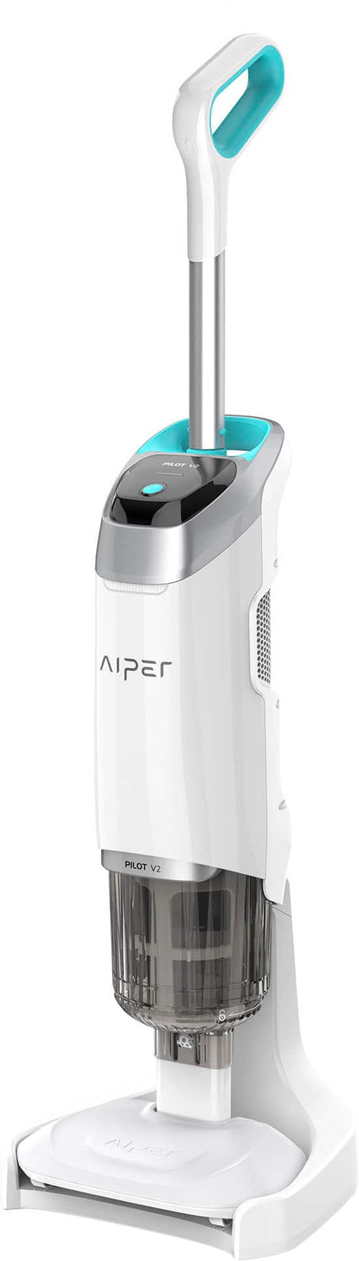 Aiper - Pilot V2 Rechargeable Handheld Pool Vacuum Cleaner for Above-Ground Inflatable Pools Hot Tubs Works with Pool Poles - White