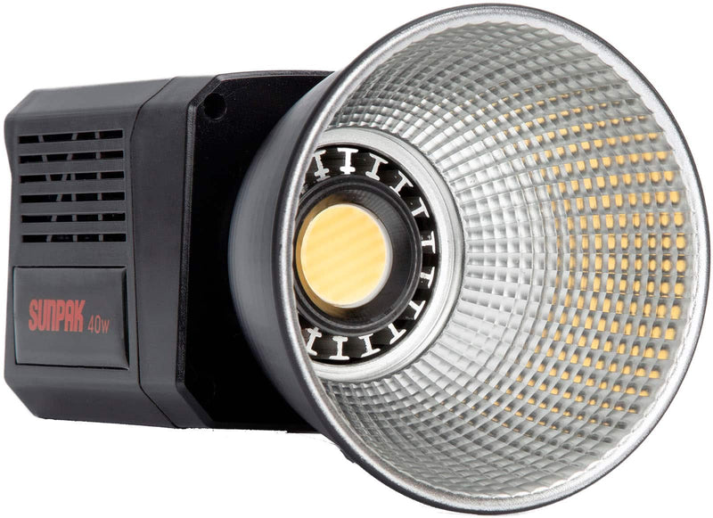 Sunpak - COB-40 Bi-Color 40W COB LED Video  Light - Black