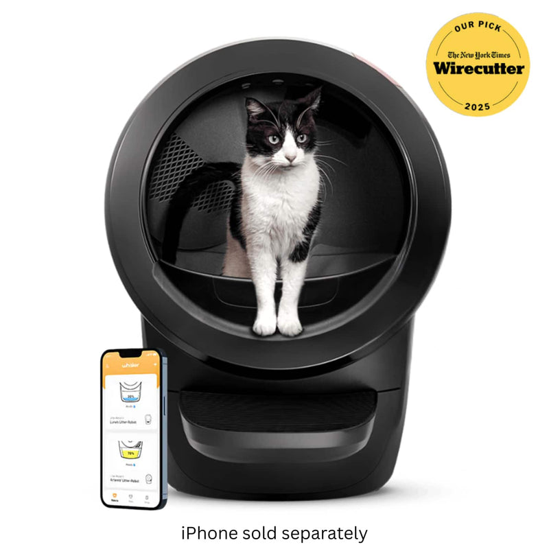 Whisker - Litter-Robot 4 Smart App-Controlled Self-Cleaning Litter Box - Black