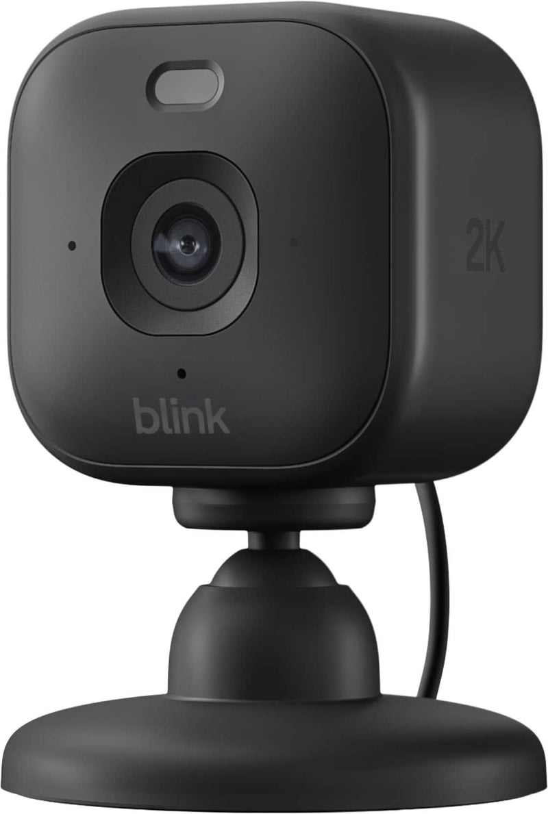 Blink - Mini 2K+ Compact plug-in security camera 2K video resolution color night vision enhanced audio - 1 Cam - Black