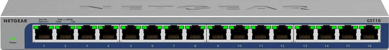 NETGEAR - 16-port Gigabit Unmanaged Ethernet Switch - Gray