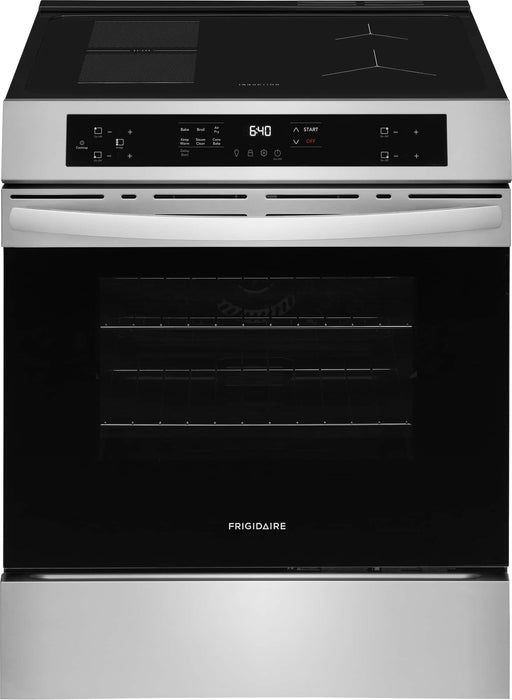 Frigidaire - 5.3 Cu. Ft. Slide-In Electric Induction Range with Air Fry Convection Bake and Steam Clean - Stainless Steel