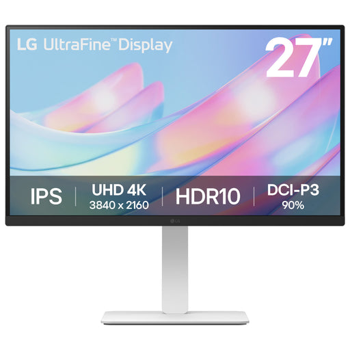 LG - UltraFine 27" IPS UHD 60Hz Monitor with HDR10 (HDMI DisplayPort) - White