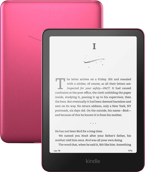 Amazon - Kindle Paperwhite Signature Edition (32 GB)  Our fastest Kindle with wireless charging and weeks of battery life - 2024 - Metallic Raspberry