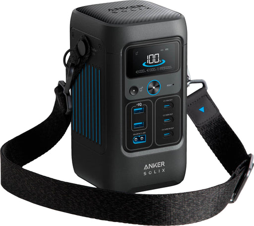 Anker - SOLIX C200X DC Portable Power Station 192Wh (60000mAh)/200W Extremely Portable  Fast Charge (192 Wh Capacity) - Black