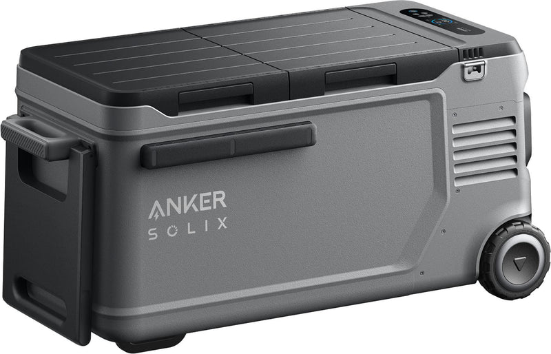 Anker - SOLIX Everfrost 2 Electric Cooler 58L(61QT) with 288Wh Plug in Battery Refrigerator/Freezer Powered by AC/DC/Solar - Gray