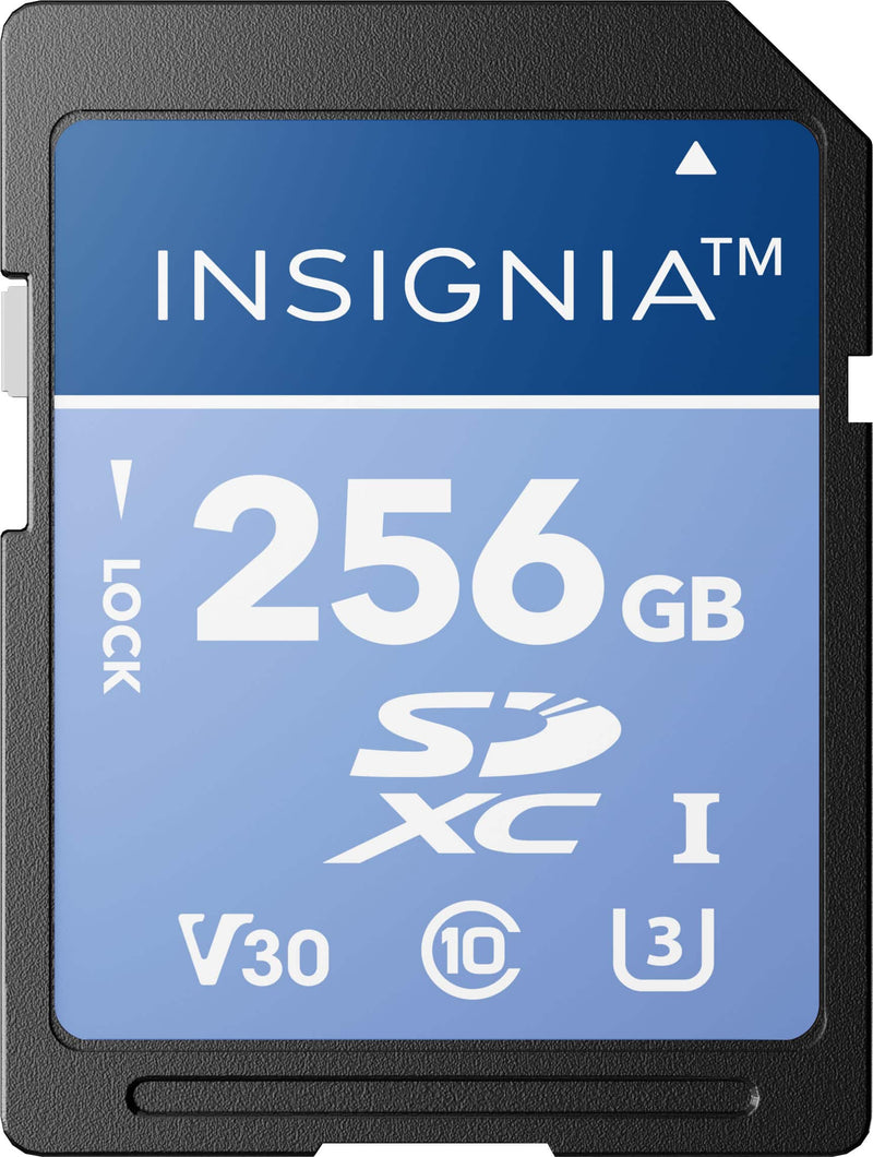 Insignia - 256GB SDXC UHS-I Memory Card Read Speed Up to 200MB/s