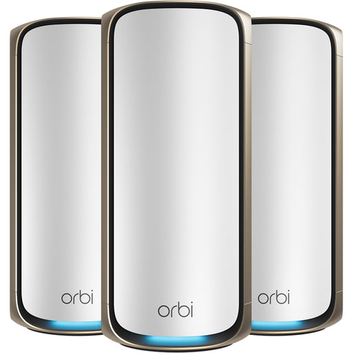 NETGEAR - Orbi 970 Series BE27000 Quad-Band Mesh Wi-Fi 7 System (3-pack) - White