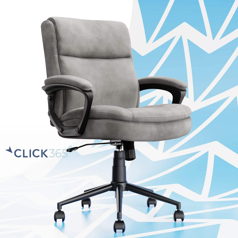 Click365 - Transform 2.0 Extra Comfort Ergonomic Mid-Back Desk Chair - Light Gray