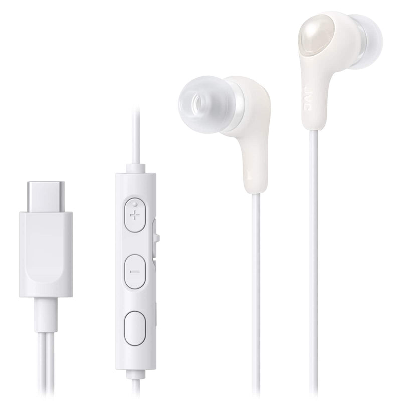 JVC - Gumy Connect Wired Headphones with USB-C Connector - White