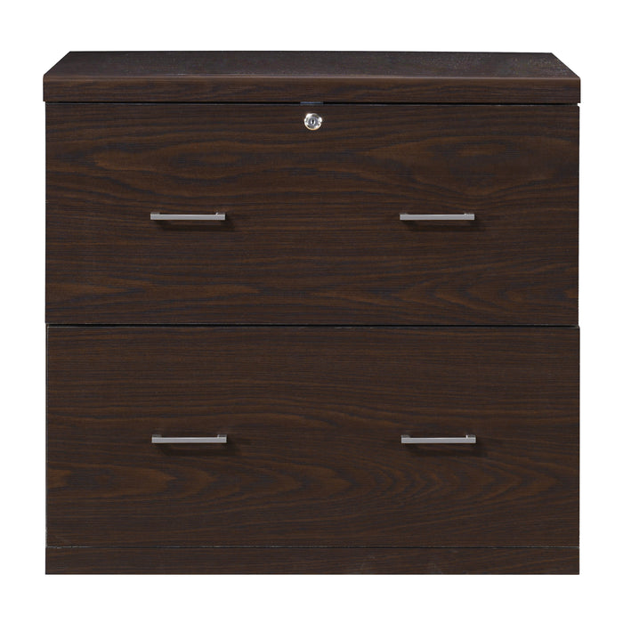 OSP Home Furnishings - Alpine 2-Drawer Lateral File with Lockdowel Fastening System - Espresso