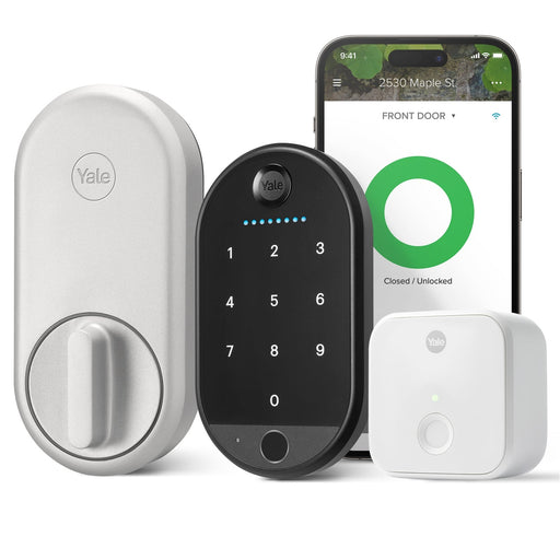 Yale - Approach - Smart Lock Wi-Fi Retrofit Deadbolt with Keypad Access - Silver