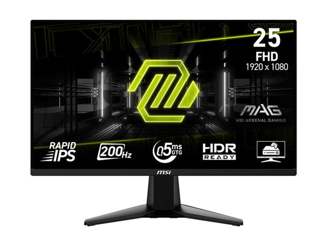 MSI - MAG 255F E20 24" Rapid IPS LCD FHD 200Hz 0.5ms Adaptive sync Gaming Monitor with HDR Ready(DisplayPort HDMI) - Metallic Black